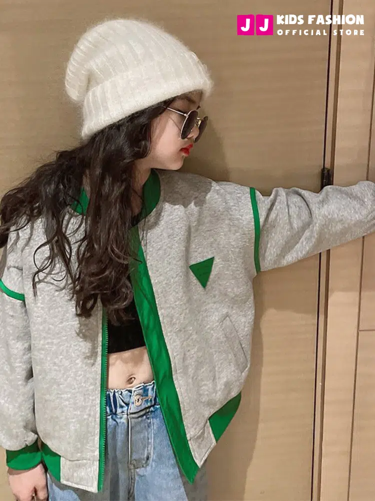 Áo khoác Bomber cho bé, vải cotton mềm mại,thêu chữ sang trọng, phong cách cá tính size từ 5-15 tuổi - BST Xuân Hè 2024 | JJ Kids Fashion - Ảnh 6