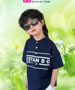 Áo thun bé trai thời trang, áo thun POLO in chữ RZS từ 5 - 15 tuổi –  BST Xuân Hè 2024 | JJ Kids Fashion