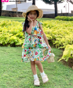 Váy bé gái thời trang, váy họa tiết nhiều màu bé gái từ 2 - 8 tuổi –  BST Xuân Hè 2024 | JJ Kids Fashion