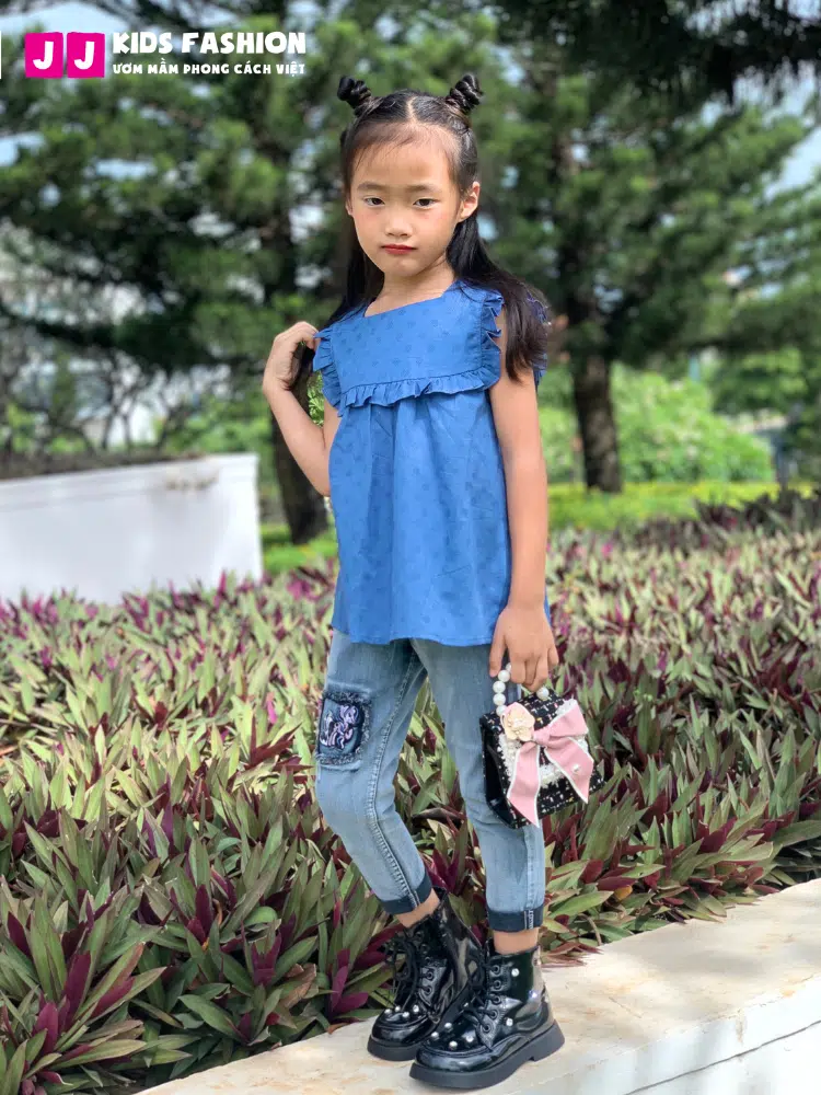 Áo bé gái thời trang, áo bé gái cọc tay từ 2 - 8 tuổi –  BST Xuân Hè 2024 | JJ Kids Fashion - Ảnh 15