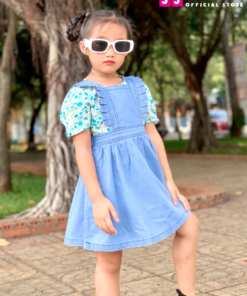 Váy bé gái thời trang, váy bé gái lồng áo ngắn tay từ 2 - 8 tuổi –  BST Xuân Hè 2024 | JJ Kids Fashion
