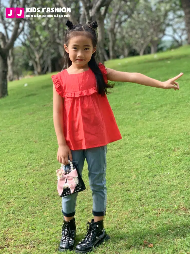 Áo bé gái thời trang, áo bé gái cọc tay từ 2 - 8 tuổi –  BST Xuân Hè 2024 | JJ Kids Fashion - Ảnh 16