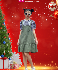 Váy bé gái thời trang, áo caro lồng váy bé gái từ 2 - 14 tuổi –  BST Xuân Hè 2024 | JJ Kids Fashion